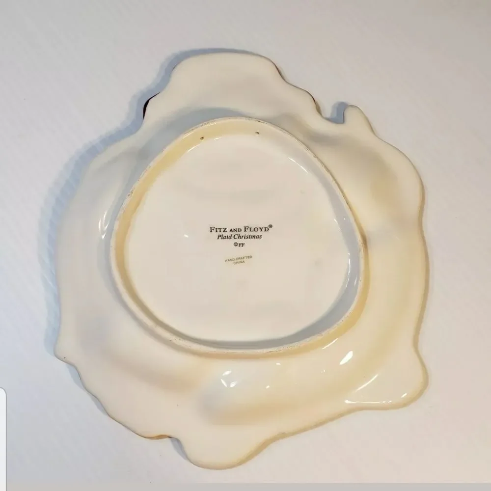 Vintage Fitz & Floyd Christmas Snowman Plate 9